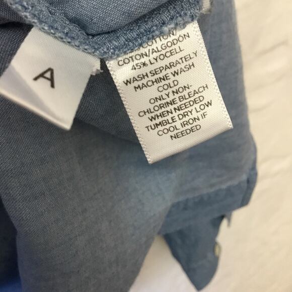 Loft Light Blue Long Sleeve Button Shirt - Picture 7 of 8